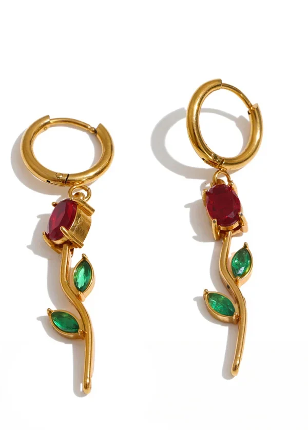Rose Vine Drop Earrings