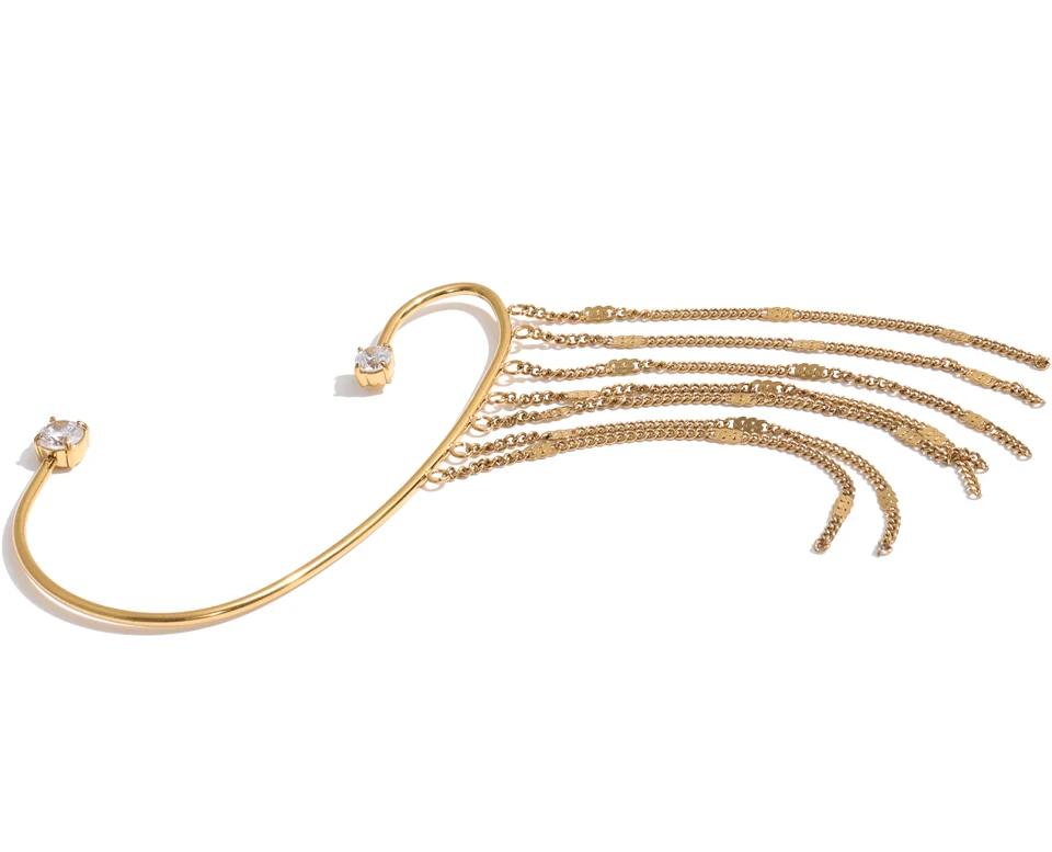 Golden Cascade Ear Cuff - Image 6