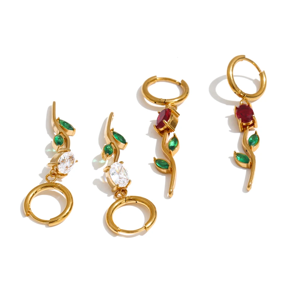 Rose Vine Drop Earrings - Image 6